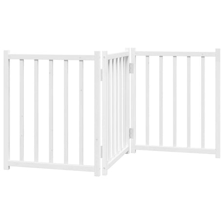 Vidaxl faltbares Hundegitter 3 Paneele 150 cm massives Kiefernholz weiß