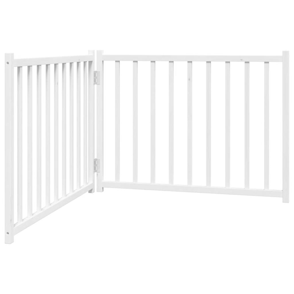 Vidaxl faltbares Hundegitter 2 Paneele 160 cm massives Kiefernholz weiß