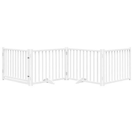 Vidaxl faltbares Hundegitter 4 Paneele 320 cm massives Kiefernholz weiß