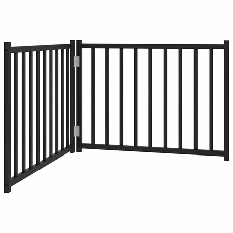 Vidaxl faltbares Hundegitter 2 Paneele 160 cm massives Kiefernholz schwarz