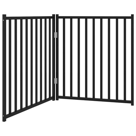 Vidaxl faltbares Hundegitter 2 Paneele 160 cm massives Kiefernholz schwarz