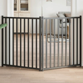 Vidaxl faltbares Hundegitter 2 Paneele 160 cm massives Kiefernholz schwarz