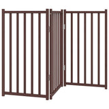 Vidaxl faltbares Hundegitter, 3 Paneele, 150 cm, massive Kiefer, braune Eiche