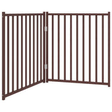 Vidaxl faltbares Hundegitter, 2 Paneele, 160 cm, massive Kiefer, braune Eiche