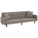 Vidaxl slaapbank met kussens stof taupe