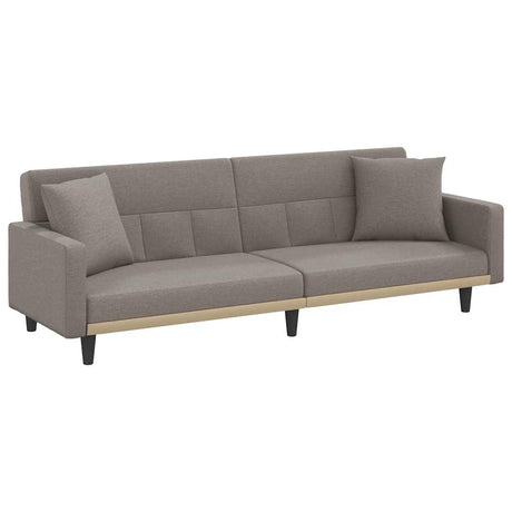 Vidaxl slaapbank met kussens stof taupe
