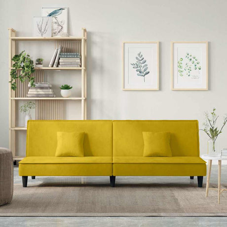 Vidaxl slaapbank fluweel geel