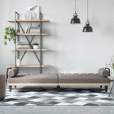 Vidaxl slaapbank met armleuningen stof taupe