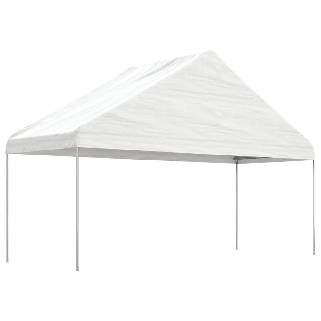 VidaXL Pavillon mit Dach 5,88 x 2,23 x 3,75 m Polyethylen weiß
