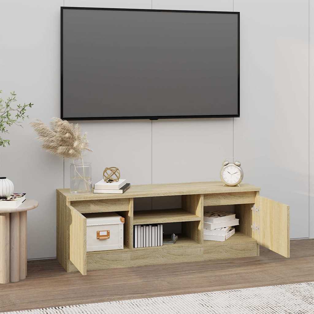 Vidaxl tv-meubel met deur 102x30x36 cm sonoma eikenkleurig