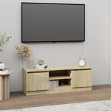 Vidaxl tv-meubel met deur 102x30x36 cm sonoma eikenkleurig