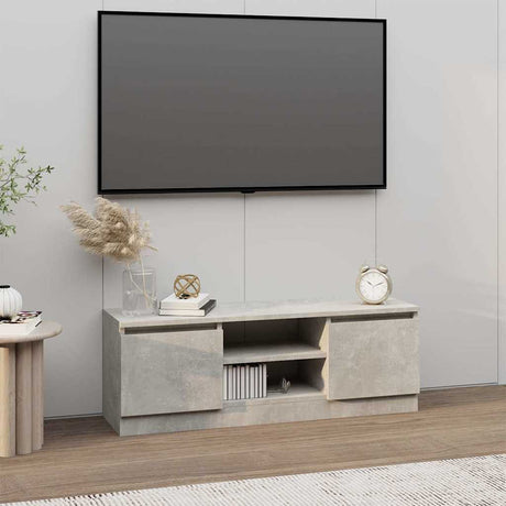 Vidaxl tv-meubel met deur 102x30x36 cm betongrijs