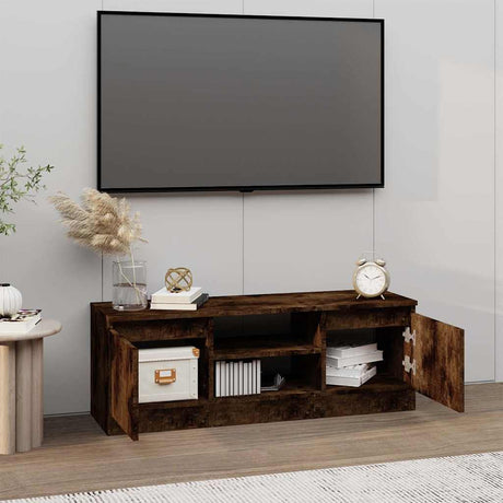 Vidaxl tv-meubel met deur 102x30x36 cm gerookt eikenkleurig