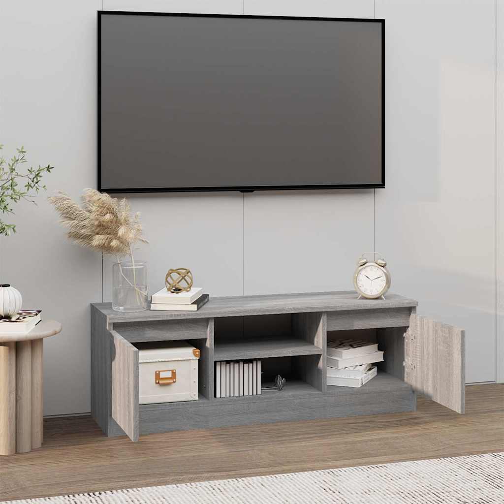 Vidaxl tv-meubel met deur 102x30x36 cm grijs sonoma eikenkleurig