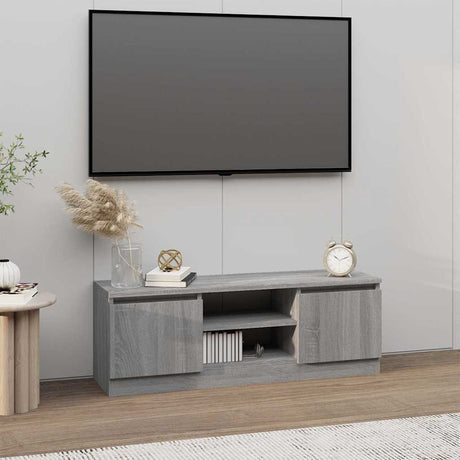 Vidaxl tv-meubel met deur 102x30x36 cm grijs sonoma eikenkleurig