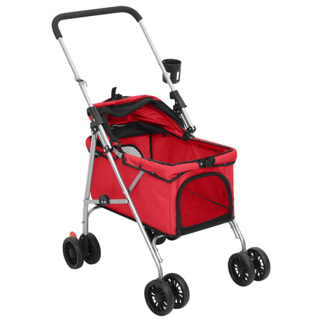 Vidaxl Hundauto faltbar 76x50x100 cm Oxford Stoff rot