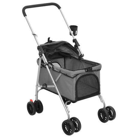 Vidaxl Hundauto faltbar 76x50x100 cm Oxford Stoff grau