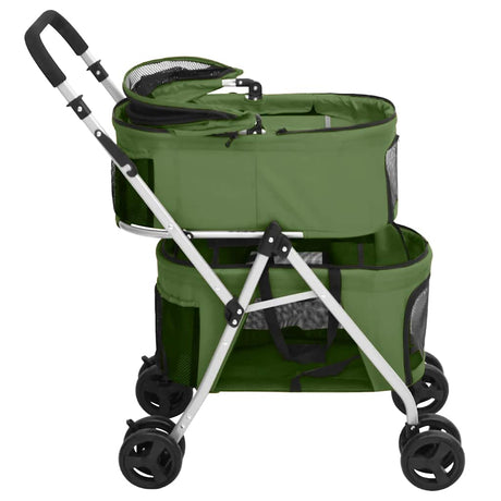 Vidaxl Hundauto 2-layer faltbar 83x48x97 cm Oxford Stoff grün