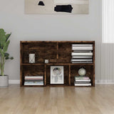 Vidaxl boekenkast dressoir 50x25x80 cm bewerkt hout gerookt eikenkleur