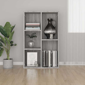Vidaxl boekenkast dressoir 50x25x80 cm bewerkt hout sonoma grijs