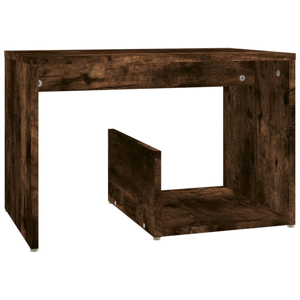 Vidaxl bijzettafel 59x36x38 cm bewerkt hout gerookt eikenkleurig