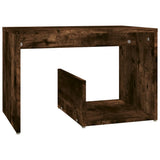 Vidaxl bijzettafel 59x36x38 cm bewerkt hout gerookt eikenkleurig