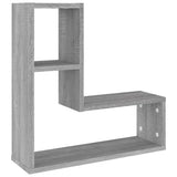 Vidaxl wandschappen 2 st 50x15x50 cm bewerkt hout grijs sonoma eiken