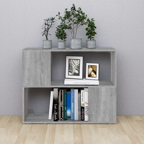 Vidaxl boekenkast kamerscherm 80x24x63 cm grijs sonoma eikenkleurig
