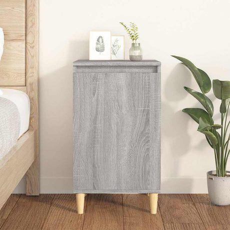 Vidaxl nachtkastje 40x35x70 cm bewerkt hout grijs sonoma eikenkleurig