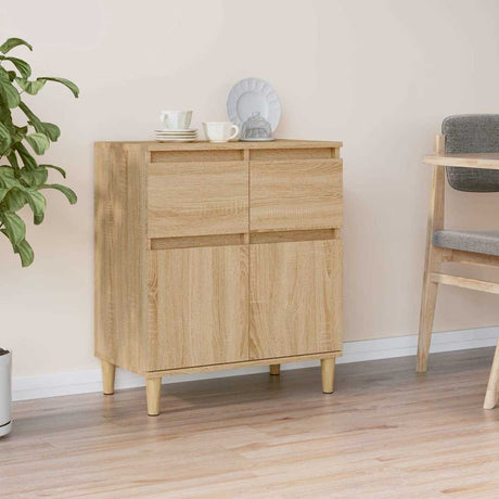 Vidaxl dressoir 60x35x70 cm bewerkt hout sonoma eikenkleurig