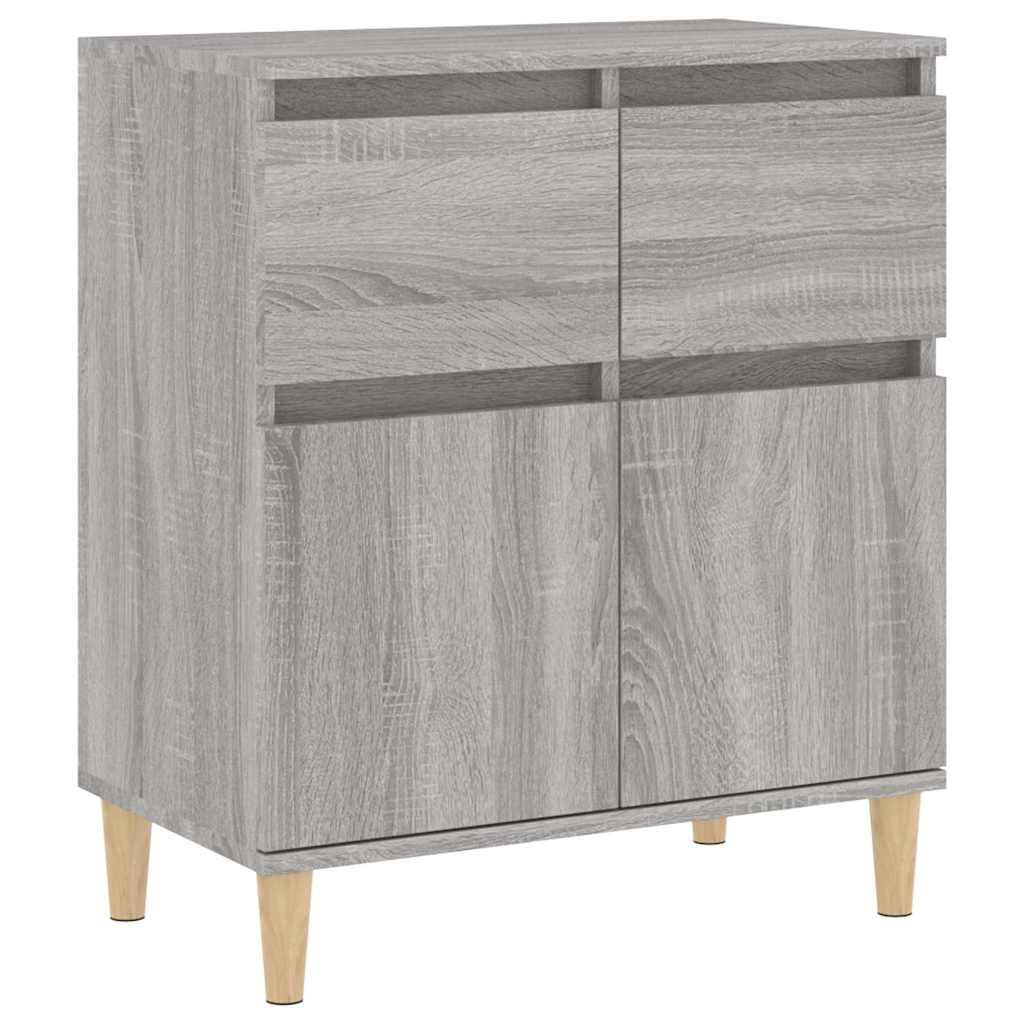 Vidaxl dressoir 60x35x70 cm bewerkt hout grijs sonoma eikenkleurig