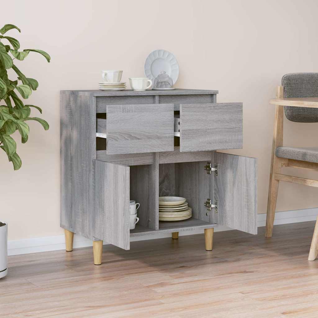 Vidaxl dressoir 60x35x70 cm bewerkt hout grijs sonoma eikenkleurig
