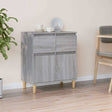 Vidaxl dressoir 60x35x70 cm bewerkt hout grijs sonoma eikenkleurig