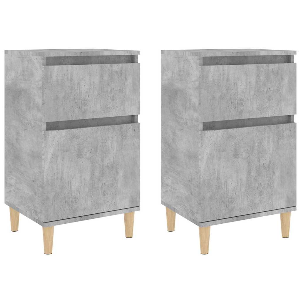 Vidaxl nachtkastjes 2 st 40x35x70 cm betongrijs