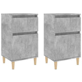 Vidaxl nachtkastjes 2 st 40x35x70 cm betongrijs