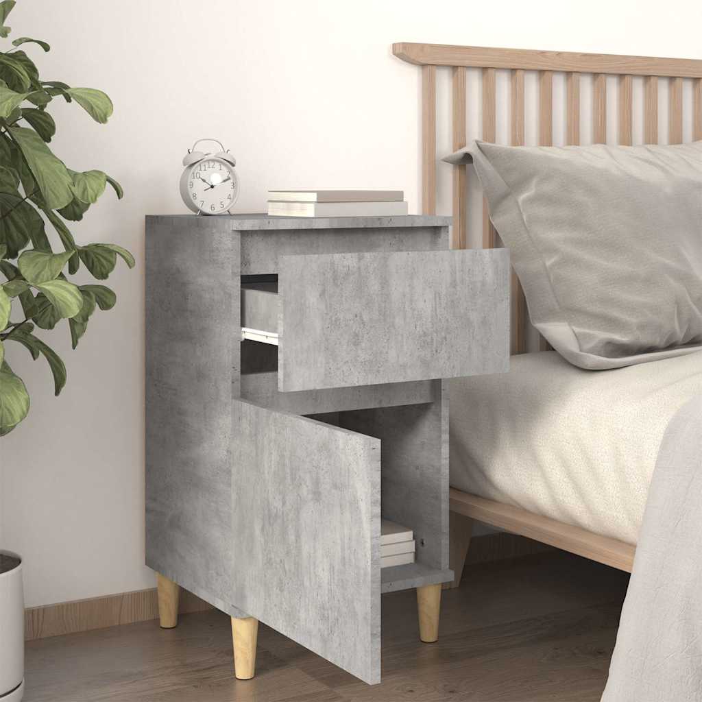 Vidaxl nachtkastjes 2 st 40x35x70 cm betongrijs