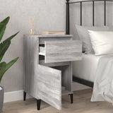 Vidaxl nachtkastjes 2 st 40x35x70 cm bewerkt hout grijs sonoma eiken