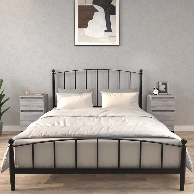 Vidaxl nachtkastjes 2 st 40x35x70 cm bewerkt hout grijs sonoma eiken