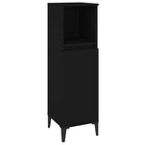 Vidaxl badkamerkast 30x30x100 cm bewerkt hout zwart