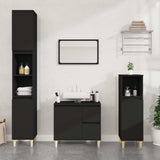 Vidaxl badkamerkast 65x33x60 cm bewerkt hout zwart