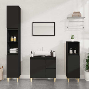 Vidaxl badkamerkast 65x33x60 cm bewerkt hout zwart