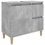 Vidaxl badkamerkast 65x33x60 cm bewerkt hout betongrijs