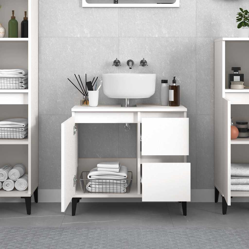 Vidaxl badkamerkast 65x33x60 cm bewerkt hout wit