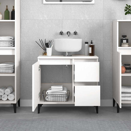 Vidaxl badkamerkast 65x33x60 cm bewerkt hout wit