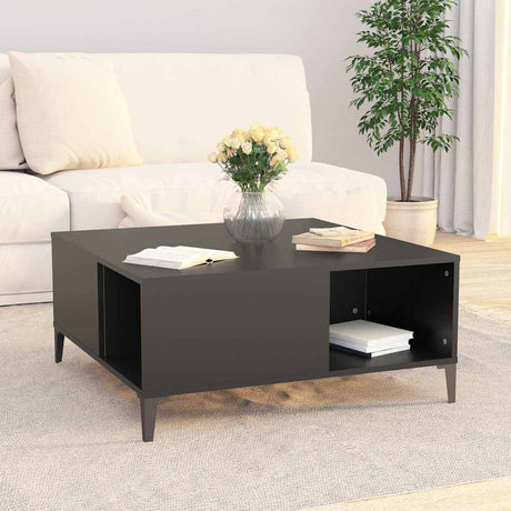Vidaxl salontafel 80x80x36,5 cm bewerkt hout zwart
