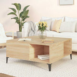 Vidaxl salontafel 80x80x36,5 cm bewerkt hout sonoma eikenkleurig