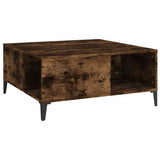 Vidaxl salontafel 80x80x36,5 cm bewerkt hout gerookt eikenkleurig