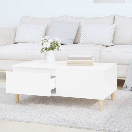Vidaxl salontafel 90x50x36,5 cm bewerkt hout wit