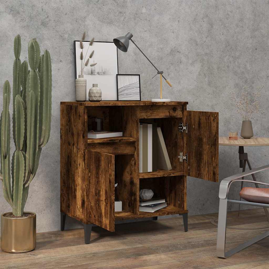 Vidaxl dressoir 60x35x70 cm bewerkt hout gerookt eikenkleurig