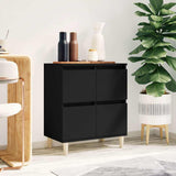Vidaxl dressoir 60x35x70 cm bewerkt hout zwart